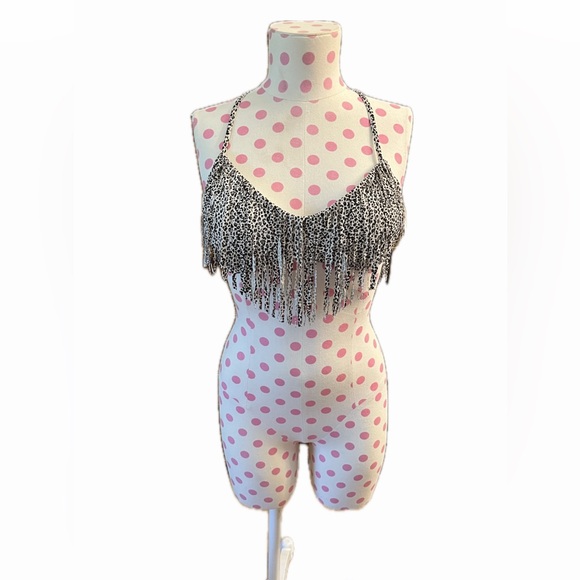 Leopard tassel bikini top - Picture 1 of 8